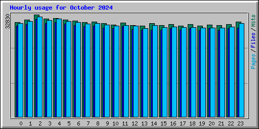 Hourly usage for October 2024