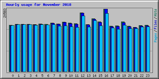 Hourly usage for November 2018