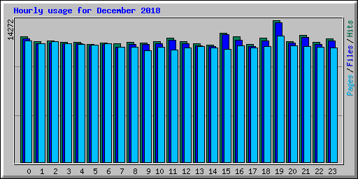 Hourly usage for December 2018