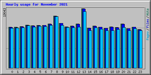 Hourly usage for November 2021