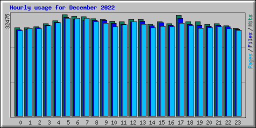 Hourly usage for December 2022